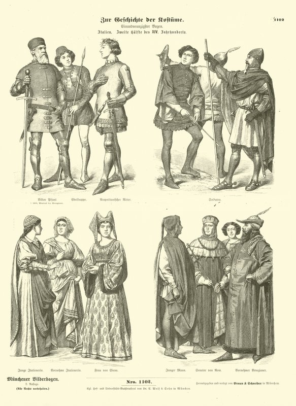 Costumi italiani, seconda metà del XIV secolo da German School