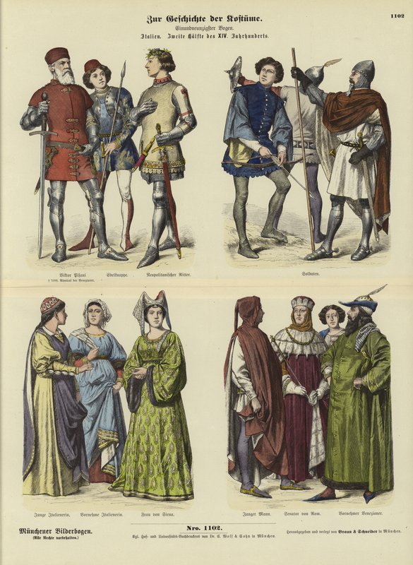 Costumi italiani, seconda metà del XIV secolo da German School