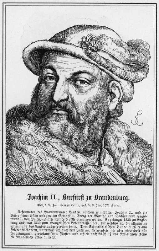 Joachim II, Elettore di Brandeburgo (incisione) da German School