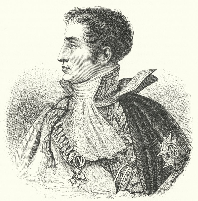 Giuseppe Bonaparte, Re di Spagna come Giuseppe I (incisione) da German School