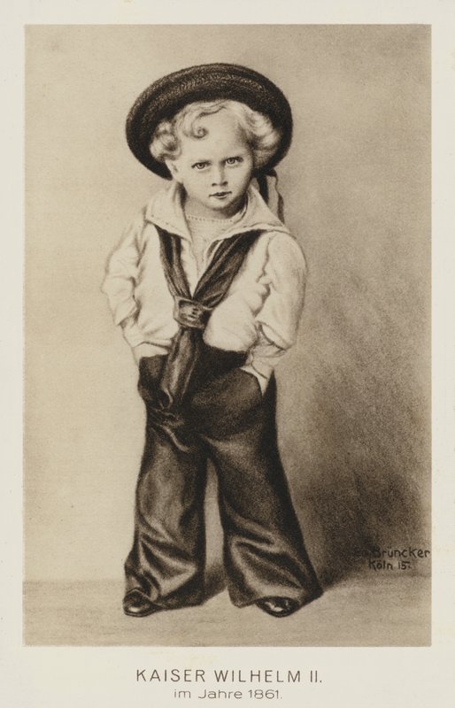 Kaiser Guglielmo II di Germania da bambino da German School