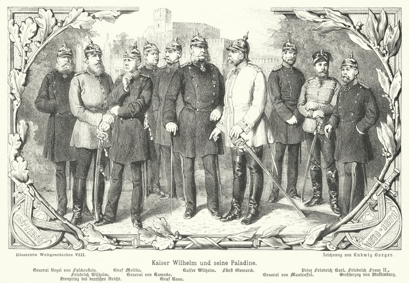 Kaiser Guglielmo I e i suoi paladini da German School