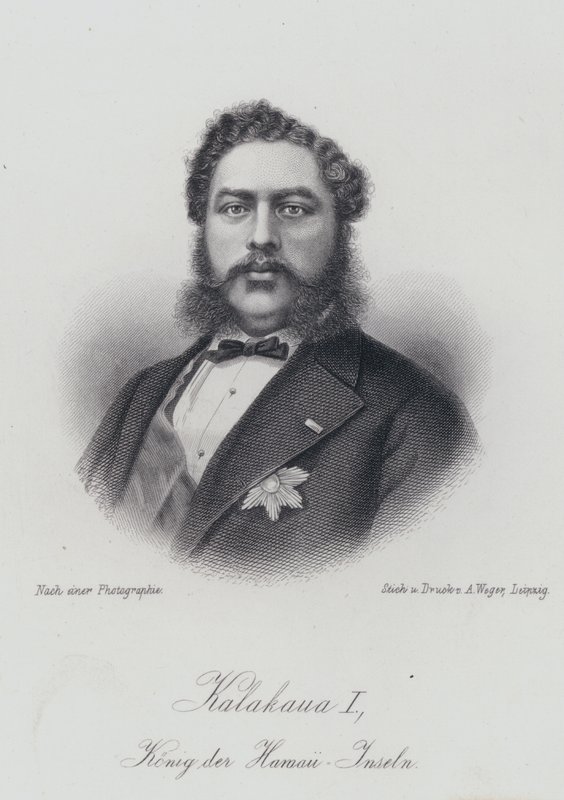 Kalakaua I, re delle isole Hawaii da German School