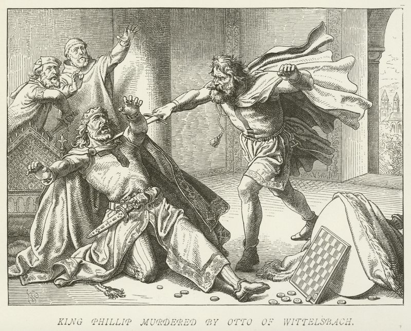 Re Filippo assassinato da Ottone di Wittelsbach da German School