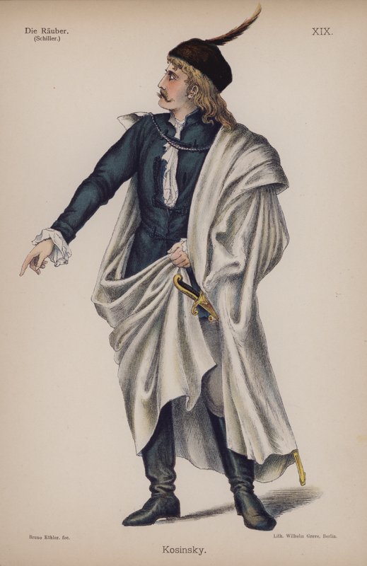 Kosinsky, da Die Rauber (I Masnadieri) di Friedrich Schiller da German School