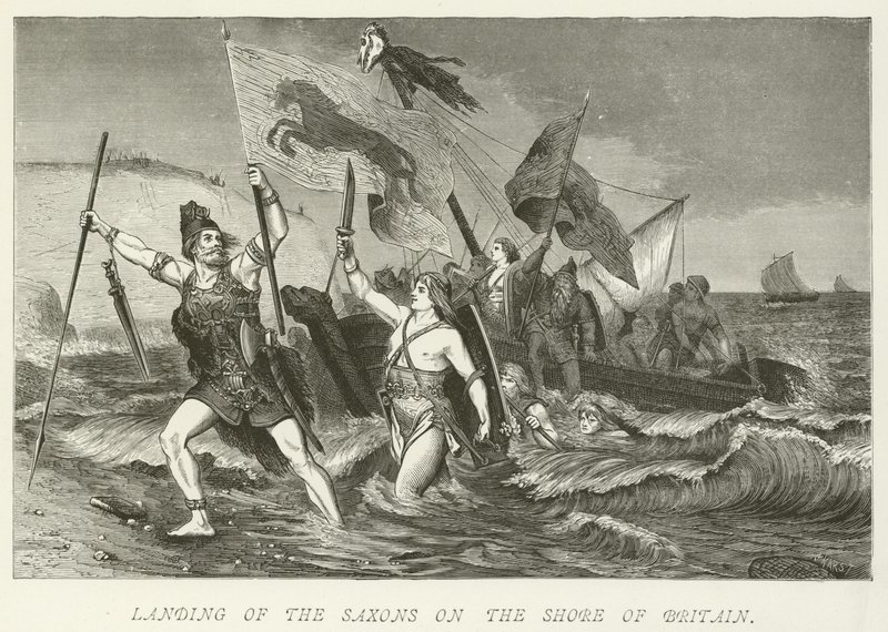 Sbarco dei Sassoni sulla costa della Britannia da German School