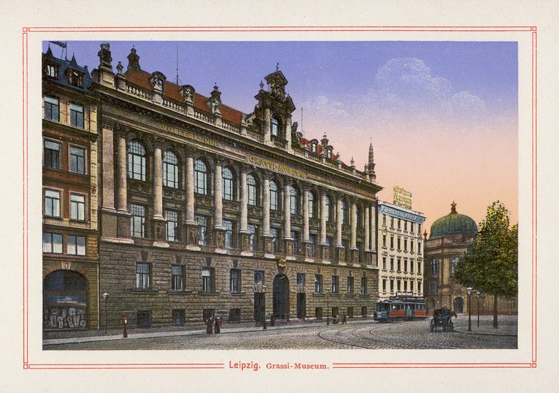Lipsia, Museo Grassi (litografia a colori) da German School