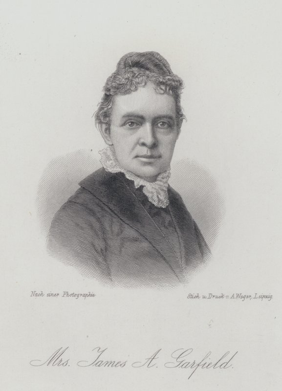 Lucretia Garfield, moglie del presidente degli Stati Uniti James A Garfield da German School