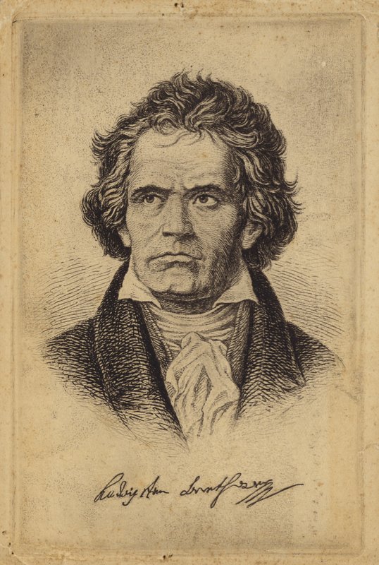 Ludwig van Beethoven, compositore e pianista tedesco (1770-1827) da German School