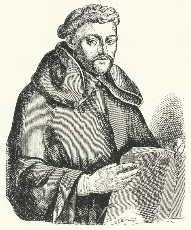 Luis de Leon, poeta lirico spagnolo (incisione) da German School