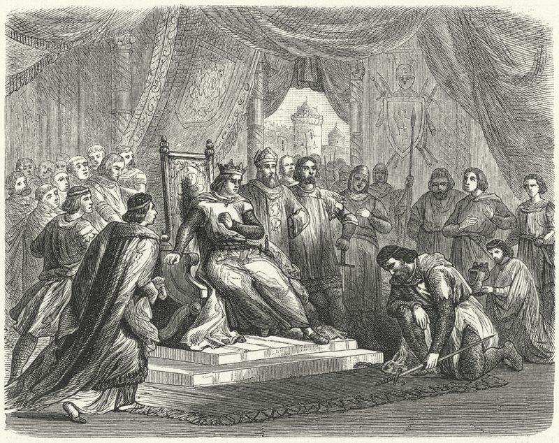 Malcolm IV di Scozia rende omaggio a Enrico II d