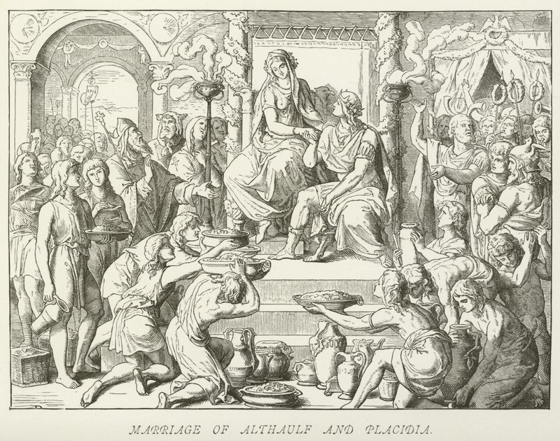Matrimonio di Althaulf e Placidia da German School