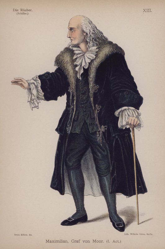 Massimiliano, Conte von Moor, da I Masnadieri di Friedrich Schiller da German School