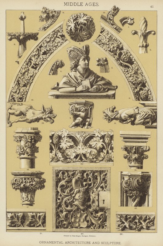 Medioevo, architettura ornamentale e scultura da German School