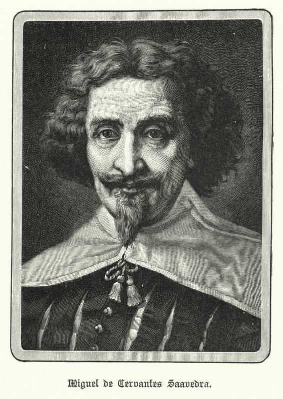 Miguel de Cervantes Saavedra, romanziere spagnolo (litografia) da German School
