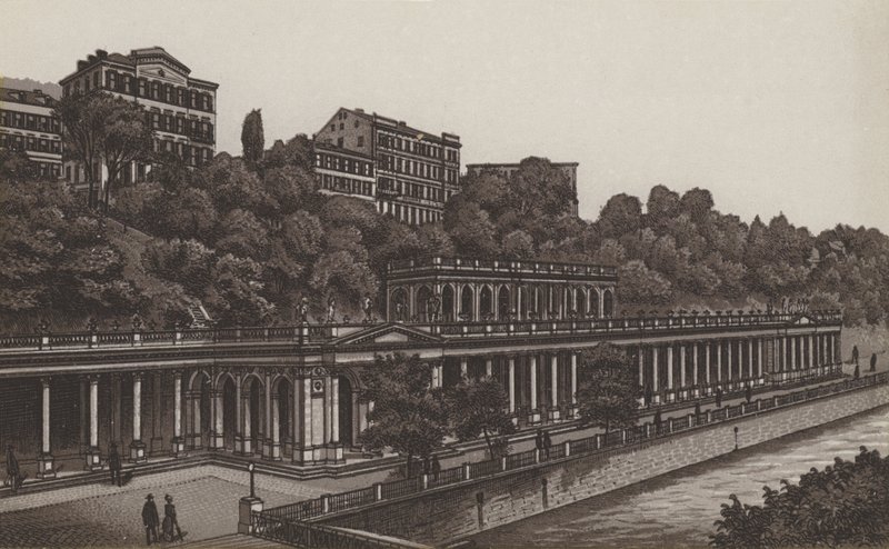 Muhlbrunncolonnade (litografia) da German School