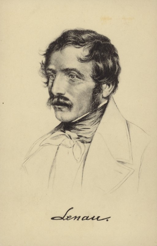 Nikolaus Lenau (1802-1850), poeta austriaco (litografia) da German School