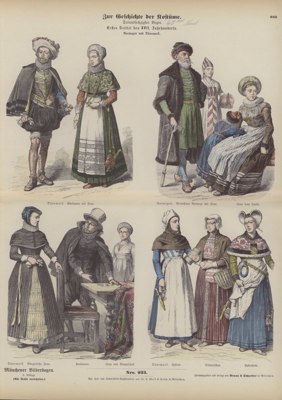 Costumi norvegesi e danesi, inizio XVII secolo da German School