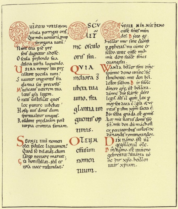 Pagina dal Cantico dei Cantici da German School