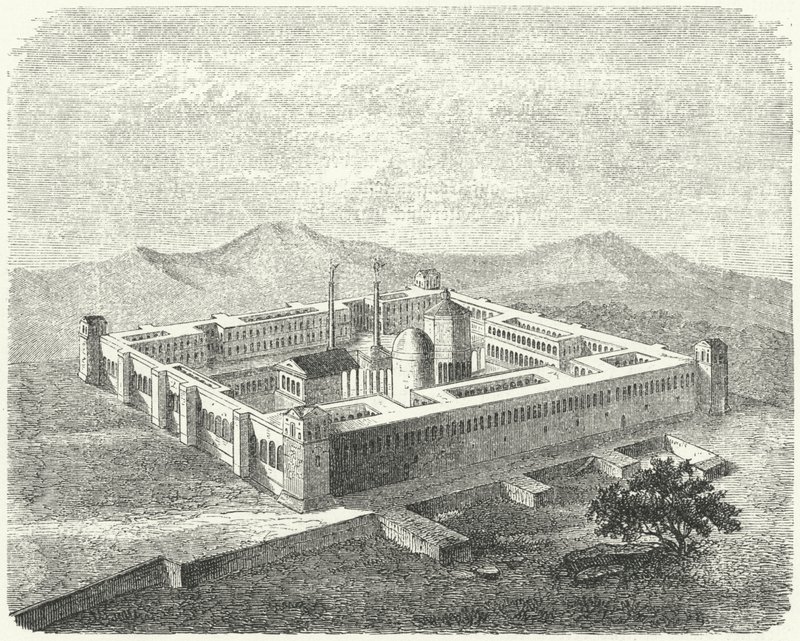 Palazzo di Diocleziano a Salona, capitale della provincia romana della Dalmazia (incisione) da German School