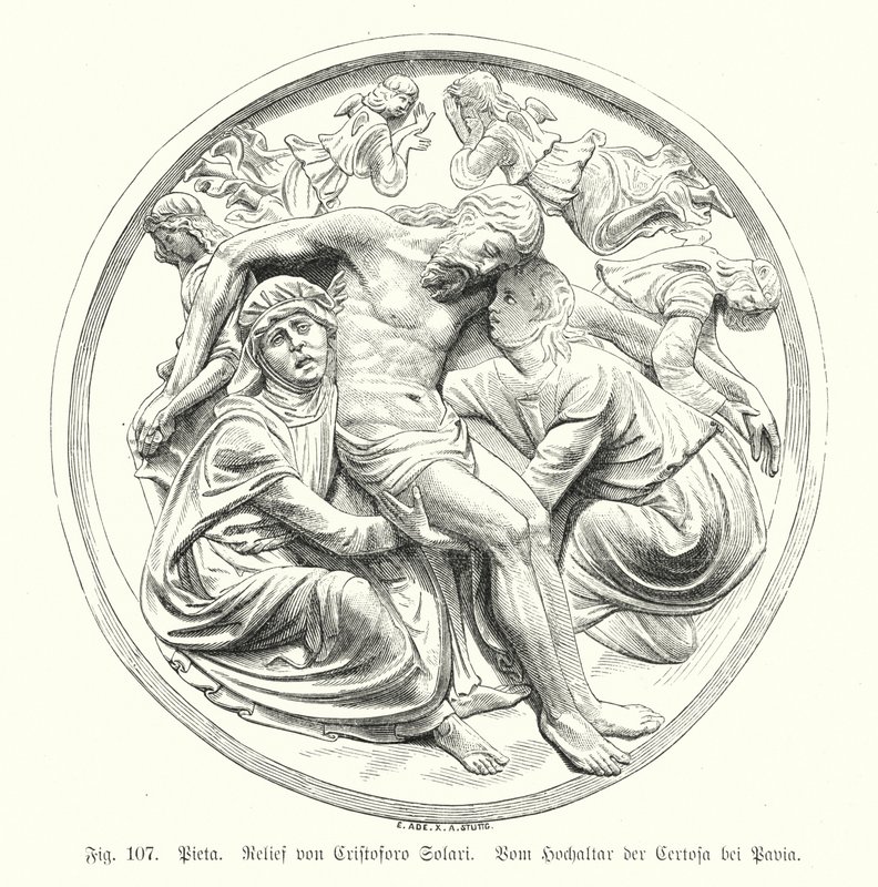 Pietà, rilievo di Cristoforo Solari dall