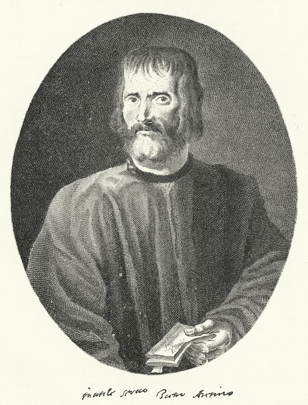 Pietro Aretino, poeta e scrittore italiano (incisione) da German School