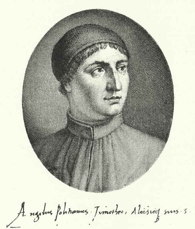 Poliziano, poeta rinascimentale fiorentino (incisione) da German School