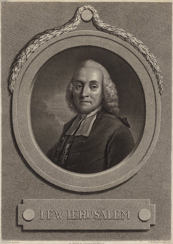 Ritratto di Johann Friedrich Wilhelm Jerusalem da German School