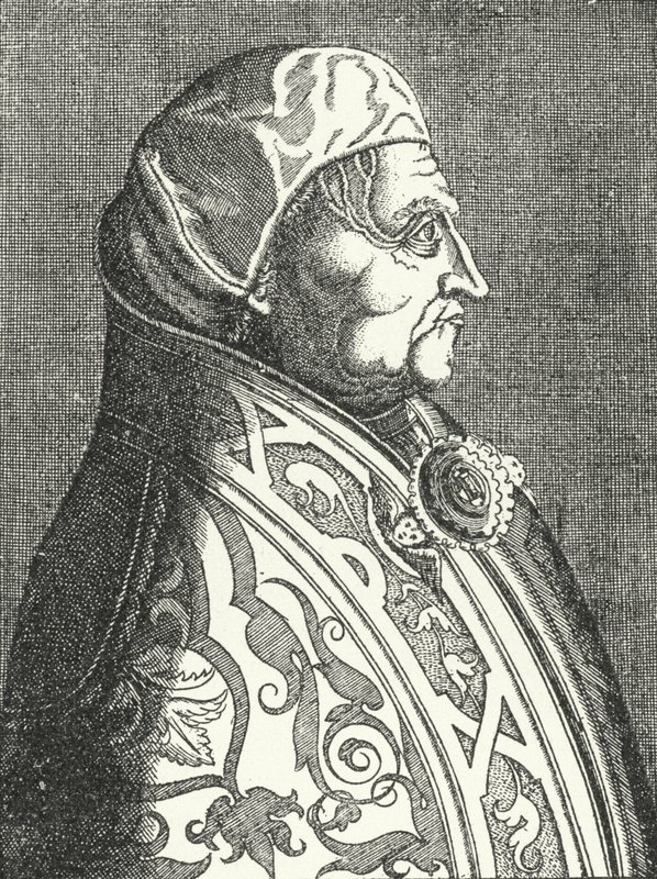 Ritratto di Papa Pio II (incisione) da German School