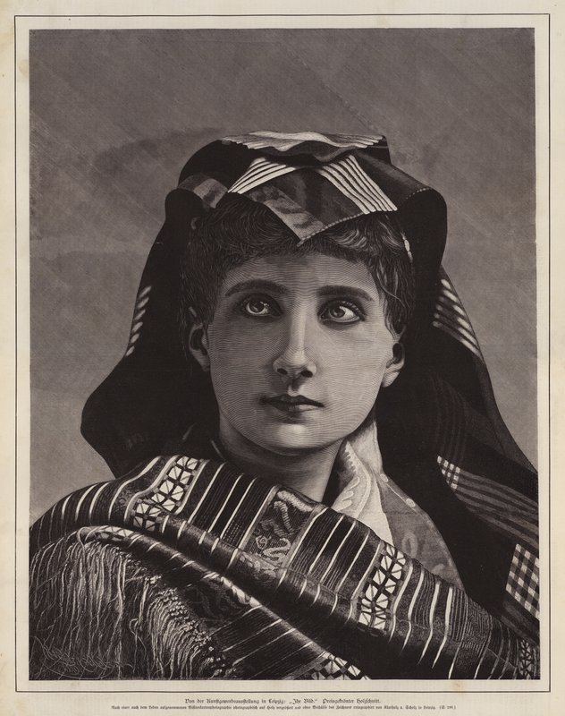 Ritratto di una donna, xilografia premiata all