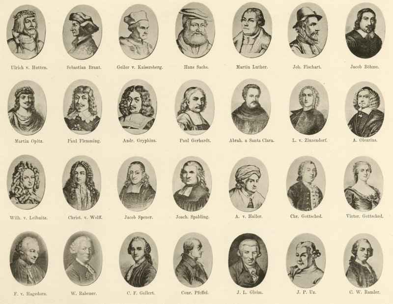 Ritratti di famosi tedeschi da Ritter vom Deutschen Geiste da German School