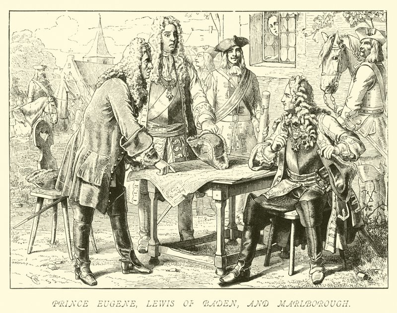 Principe Eugenio, Luigi di Baden e Marlborough da German School
