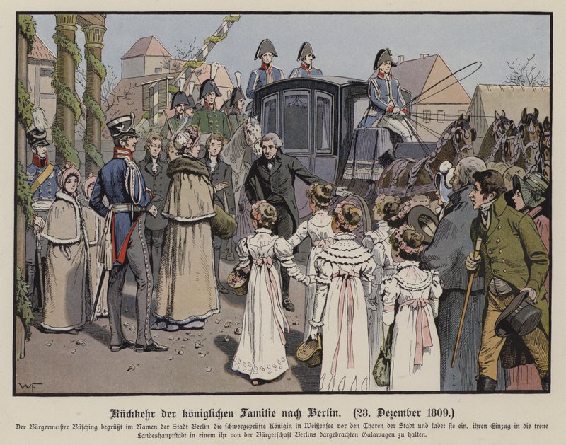 Ritorno della famiglia reale prussiana a Berlino, 23 dicembre 1809 da German School