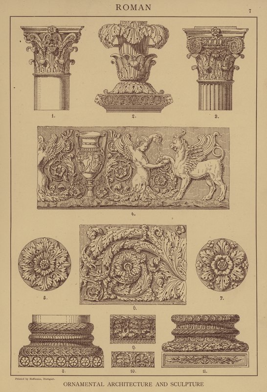 Romano, architettura ornamentale e scultura da German School