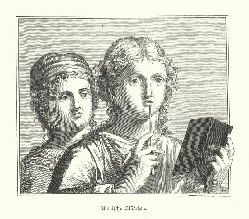Ragazze romane (incisione) da German School