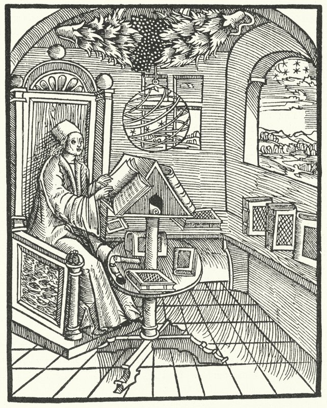 Interno di una stanza con uno studioso al lavoro, c1500 da German School