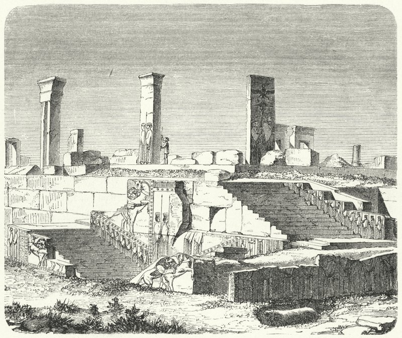 Rovine del Palazzo di Serse a Persepoli da German School
