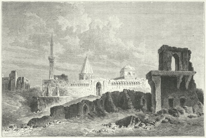 Rovine del Palazzo dei Selgiuchidi a Konya, Turchia da German School