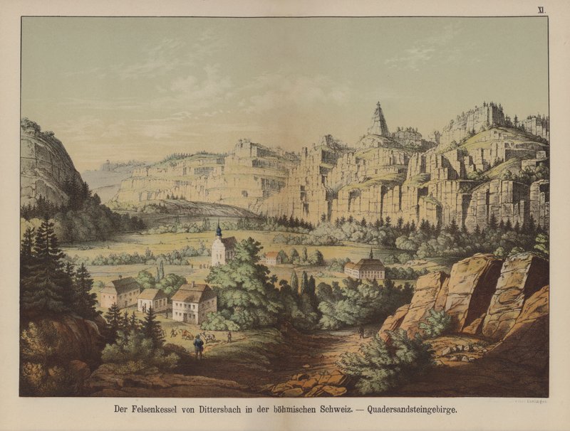 Montagne di arenaria della "Svizzera Boema", Jetrichovice (Dittersbach), Repubblica Ceca da German School
