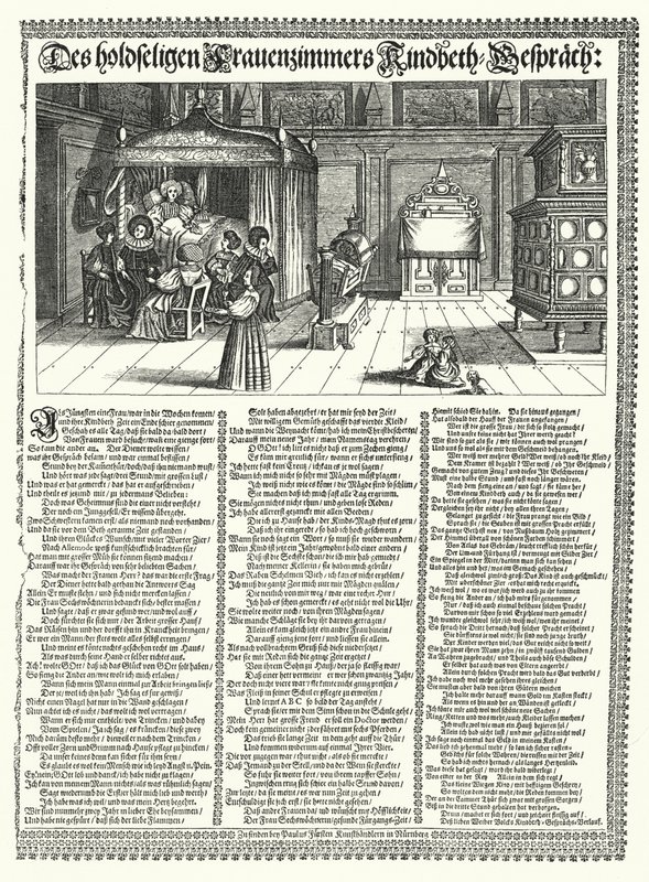 Poema satirico sul pettegolezzo delle donne da German School