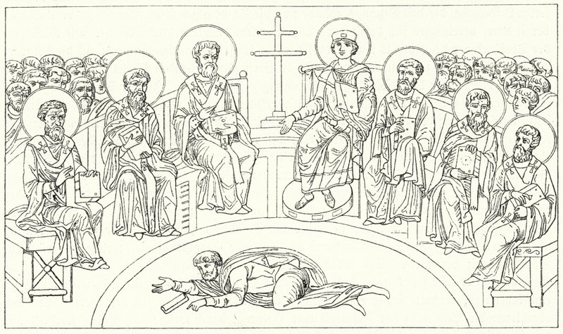 Secondo Concilio di Nicea, 787 (incisione) da German School
