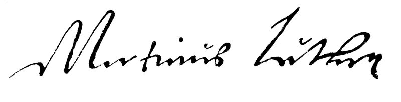 Firma di Martin Lutero da German School