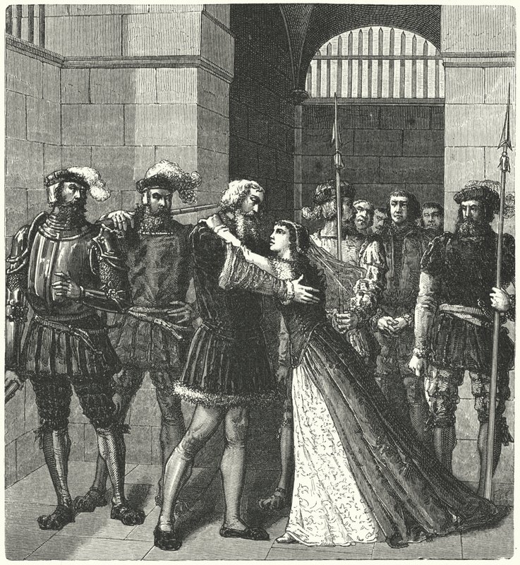 Sir Thomas More saluta sua figlia prima della sua esecuzione da German School