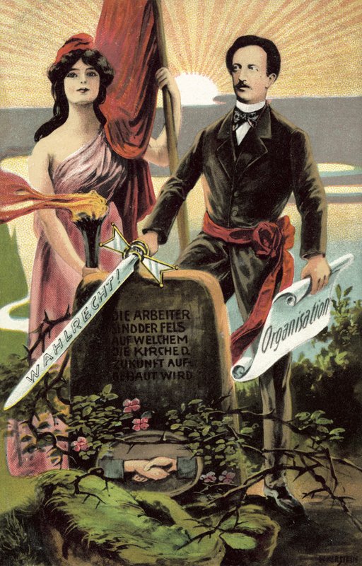 Cartolina di propaganda socialista da German School