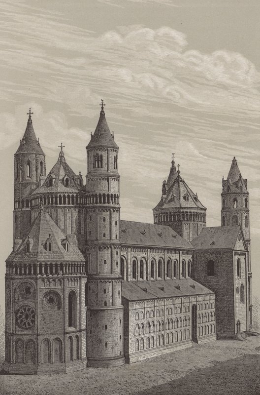 Duomo di San Pietro, la cattedrale di Worms, Germania da German School
