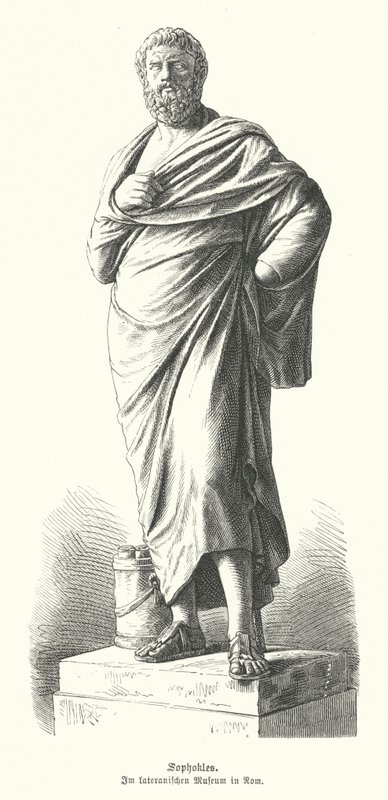 Statua di Sofocle, drammaturgo dell