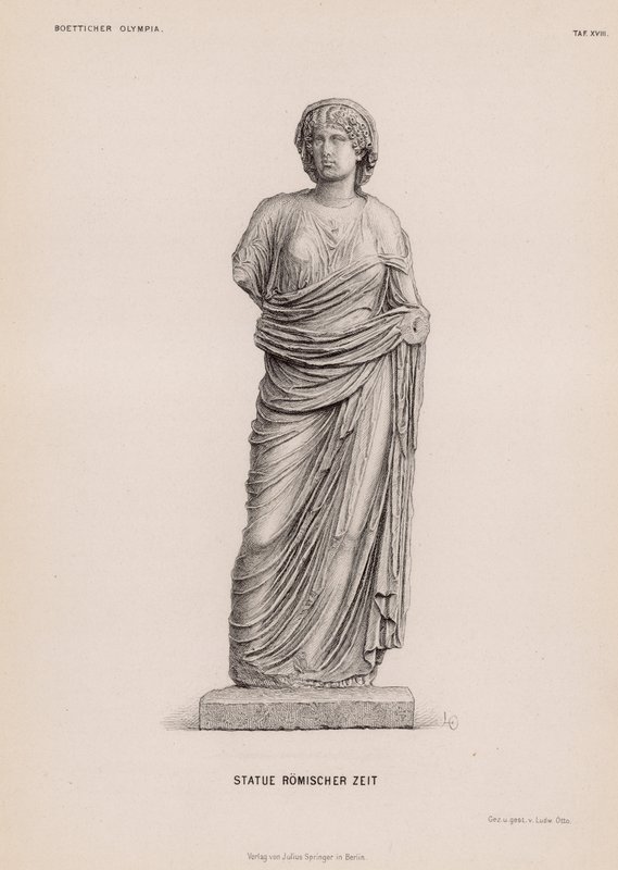Statua del periodo romano da Olimpia, Grecia da German School