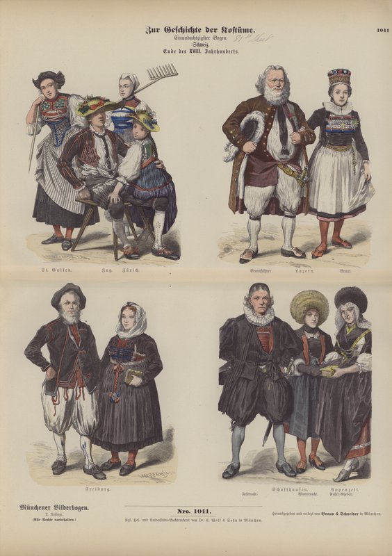 Costume svizzero, fine XVIII secolo da German School