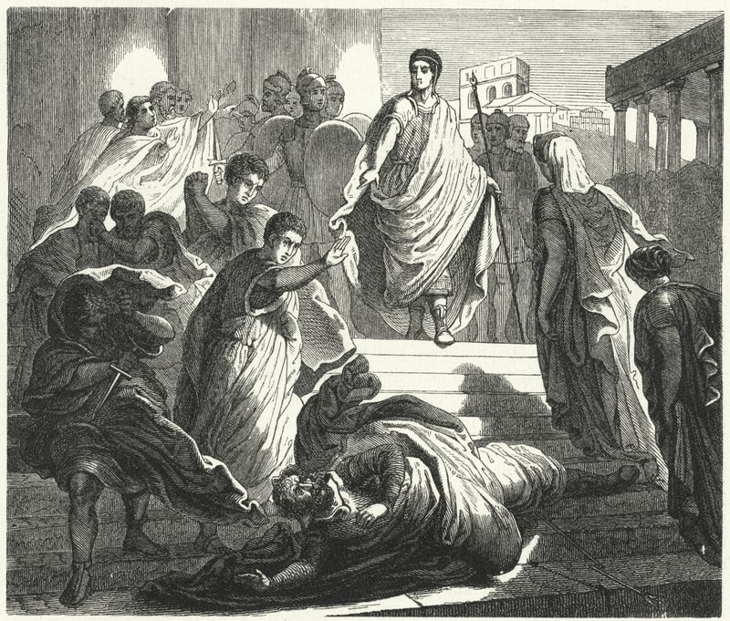 Tarquinius Superbus assassina suo suocero, Servio Tullio, per reclamare il trono romano da German School
