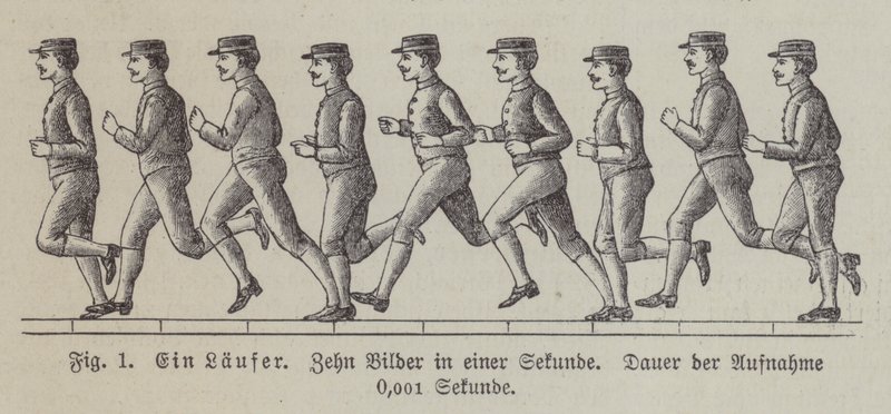 Dieci immagini di un uomo che corre scattate in un secondo da German School